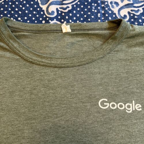 Vtg Official Google Employee Android Search Googlex Alphabet Logo Shirt XL Green