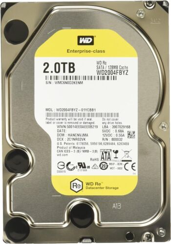 2TB SATA WD2004FBYZ WD 3.5″ Enterprise Hard Drive 7.2K RPM 6Gbps 128MB