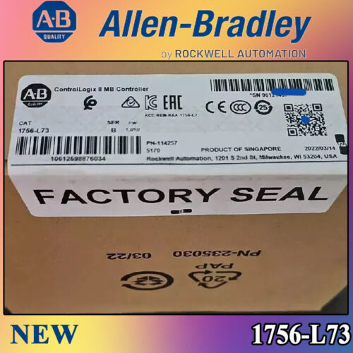 ALLEN BRADLEY CONTROL LOGIX 5555 1756-L55/A M24/A 3.5MB NON VOLATILE MEMORY