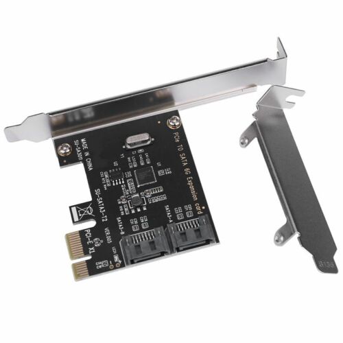 1X(PCIe PCI to SATA3.0 2-Port SATA III 6G Expansion Controller Card