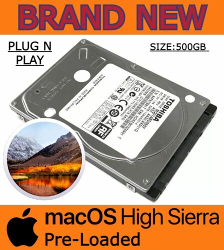 NEW! MacBook Pro Hard Drive | 500GB HD 2.5″ A1278 A1286 | High Sierra Loaded ***