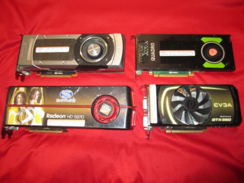 Lot of 4pcs Nvidia GeForce,Radeon, 8GB/6GB/4GB/1GB Graphics Card PCI Express 3.0