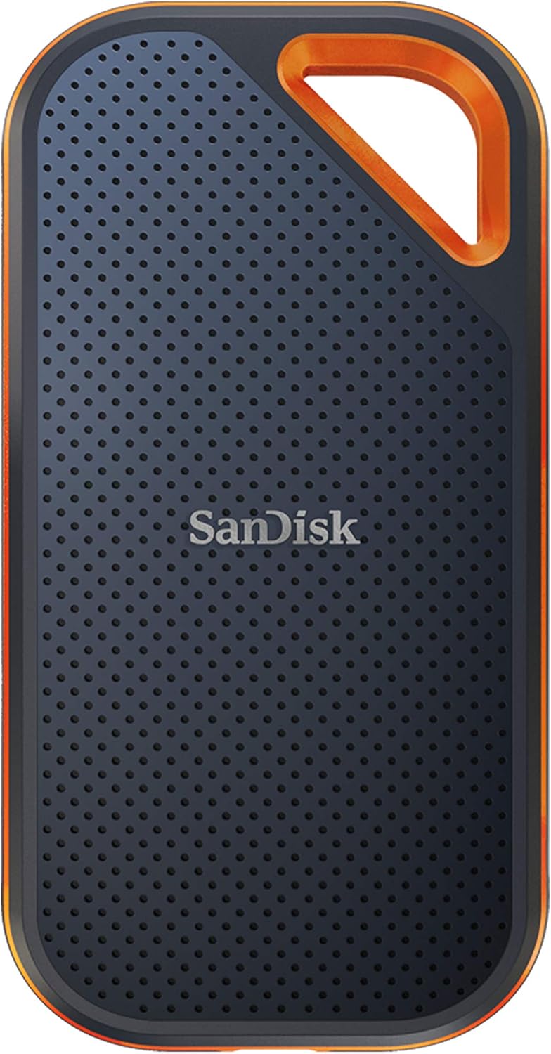 SanDisk 4TB Extreme PRO Portable SSD – Up to 2000MB/s – USB-C, USB 3.2 Gen 2×2, IP65 Water and Dust Resistance, Updated Firmware – External Solid State Drive – SDSSDE81-4T00-G25