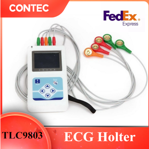 CONTEC TLC9803 3 Channel 12 Lead ECG Holter 24 Hours Dynamic EKG Holter Analyzer