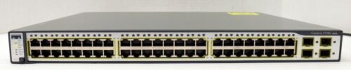 Cisco WS-C3750G-48TS-S 48-Port Managed Gigabit Network Switch Tested and Reset