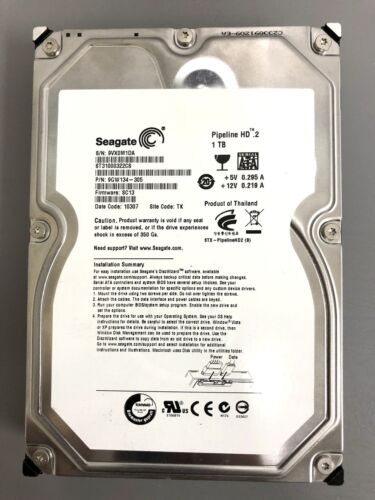 Hard Drive Seagate Pipeline HD.2 1TB 5900U/Min SATA II ST31000322CS 3.5 ” Inch