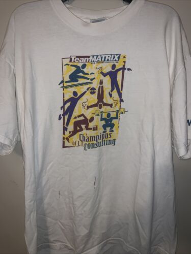 vintage hanes beefy t shirt team matrix champions of IT Consulting Tee