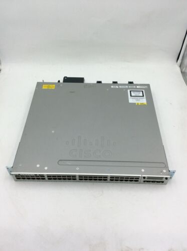 Cisco Catalyst 3850 48 POE Networking Switch w/ 48-RJ-45 Ports – NO POWER CABLE