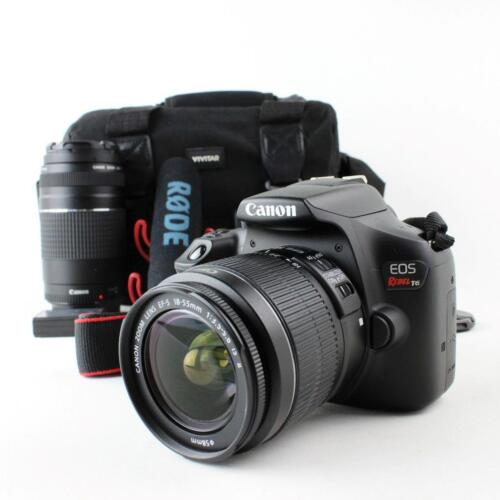 Canon EOS Rebel T6 – DSLR Camera Kit with EF-S 18-55mm and 75-300mm Zoom Lenses