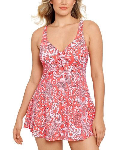 Swim Solutions MIX IT UP Tummy-Control Swimdress, US 8