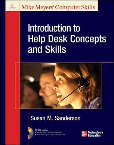 INTRODUCTION TO HELP DESK CONCEPTS AND SKILLS By Susan Sanderson Mint Condition