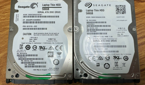 2 PACK !! Seagate ST500LM021 Mobile HDD 500 GB  2.5″ SATA III Laptop Hard Drive