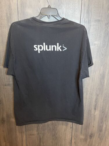 Splunk Tech Promo T Shirt Because ninjas are too busy Double Sided XL Black