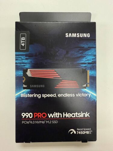 Samsung 990 PRO with Heatsink 4TB – PCIe 4.0 NVMe M.2 SSD for PC, MAC, PS5