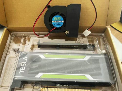 Brand New In Box Nvidia Tesla P4 8GB GPU Graphics Card and Turbo Cooling Fan