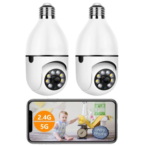 Light Bulb Camera 2 PackFree Cloud Storage 1080P Wireless Security Camera wit…