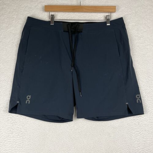 On Cloud Hybrid Shorts Running Lightweight Navy Blue Mens XL Swiss Engineering