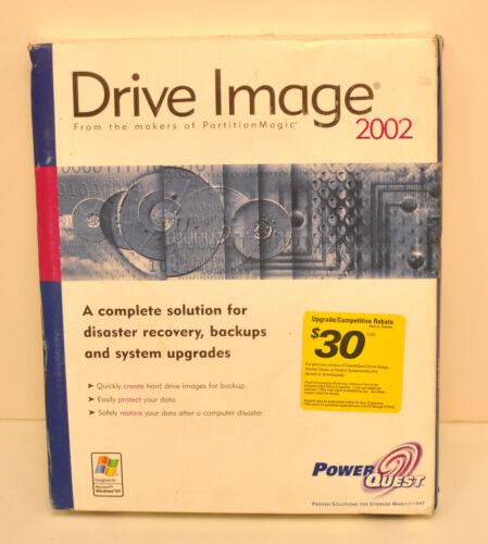 Drive Image 2002 PC CD create hard drive image, disaster recovery protection