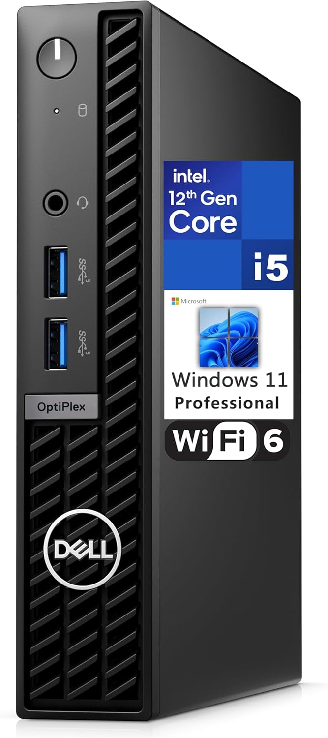 Dell OptiPlex 7000 7010 MFF 1.2L Micro Form Factor Business Desktop Computer, Intel Hexa-Core i5-12500T (Beat i7-11700T), 16GB DDR4 RAM, 1TB PCIe SSD, WiFi 6, Bluetooth, Windows 11 Pro