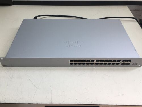 CISCO MERAKI MS120-24P-HW 24-PORT GIGABIT CLOUD MANAGED PoE SWITCH – UNCLAIMED