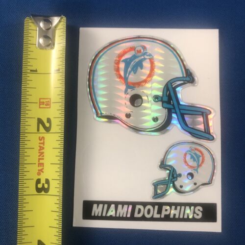 NFL Miami Dolphin VHS  Prismatic Vending Machine Sticker Football Team 1 Missing