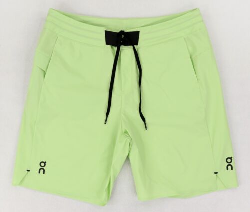 On Cloud Hybrid Shorts Mens XL Neon Green Performance Quick Dry Running Gear