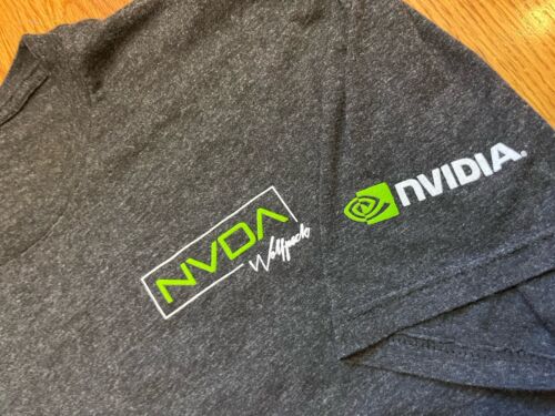 Nvidia Wolfpack Logo T-Shirt Charcoal Large LG L GPU AI Employee CUDA GeForce ML