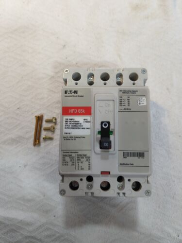 EATON HFD3100BP10 100amp 3 Pole 600 VAC / 250VDC CIRCUIT BREAKER