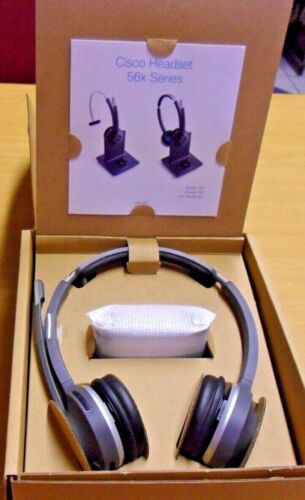 BRAND NEW Cisco 562 Wireless Dual On-Ear Headset CP-HS-WL-562-S-US w/Base