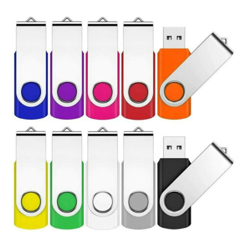 10 Pack USB 2.0 Flash Drives Memory Sticks USB Swivel Pen Drives Data Storage