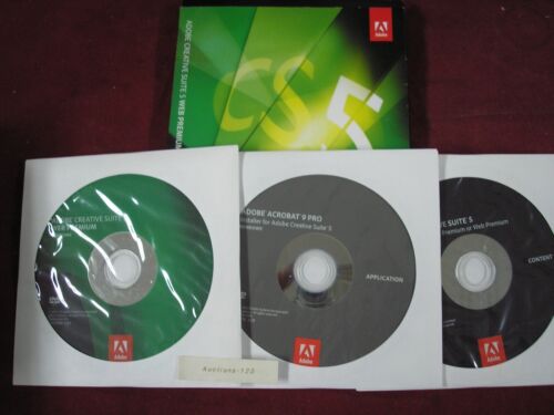 Adobe Creative Suite CS5 WEB Premium for Windows Full Retail DVDs w/Serial