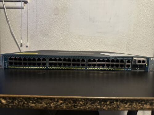 Cisco Catalyst WS-C4948-10GE-S 48 Port Gigabit Network Switch