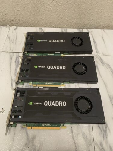 Lot of 3 HP Nvidia Quadro K4200 4GB GDDR5 2x DP 1x DVI Graphics Card GPU