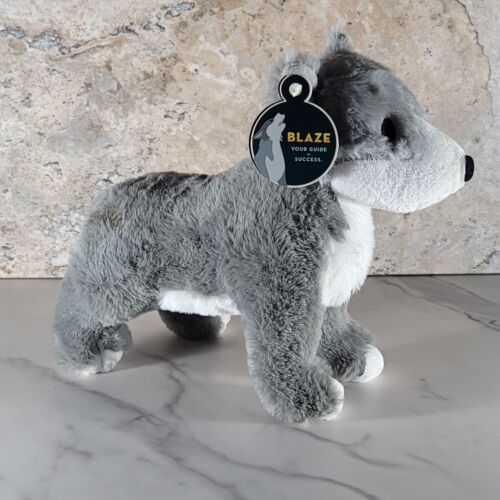 SALESFORCE BLAZE GRAY WHITE WOLF STUFFED PLUSH ANIMAL ORIGINAL TAG CIRCA 2019