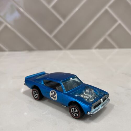 Vintage Hot Wheels Redline – King Kuda Cuda Blue 1969 Hong Kong Mattel