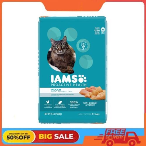 Iams Proactive Health Chicken And Turkey Dry Cat Food, 16 Lb Bag