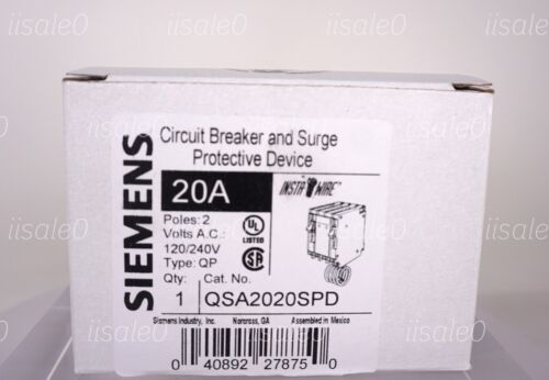 Siemens QSA2020SPD 20 Amp Surge Protection Circuit Breaker QTY