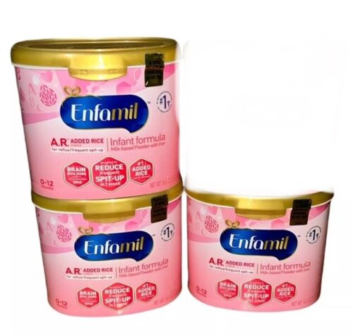 3 Tubs Enfamil A.R. Added Rice  Infant Formula  19.5oz (Read Details)