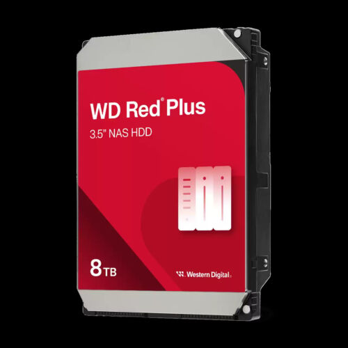 Western Digital WD 8TB Red Plus NAS SATA HDD Internal Hard Drive HDD-WD80EFPX