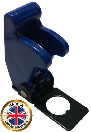 (2) Blue Flip Up Toggle Switch Guard Safety Cover – Aircraft Style – UK Made