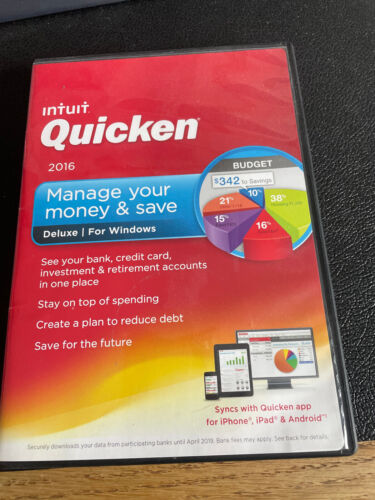 Quicken, Manage Your Investments 2016 Deluxe for Windows/Mac (CD Format)