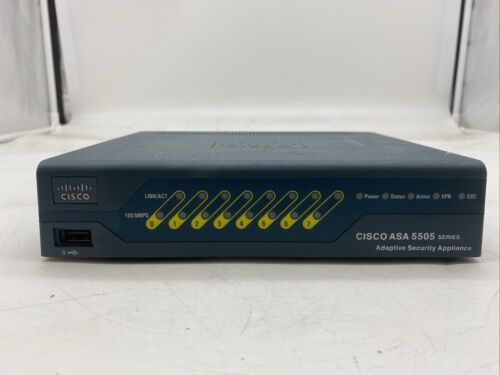 Cisco ASA5505 V10 Adaptive Security Appliance Firewall 512MB