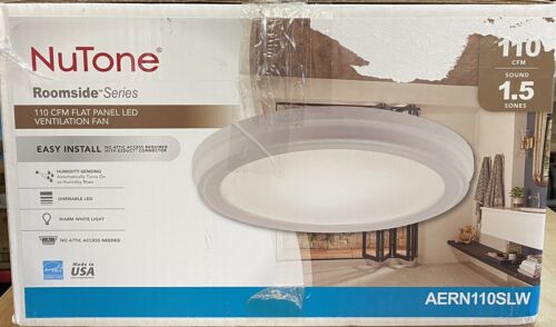 NuTone 110 CFM Bathroom Exhaust Fan With LED Light & Humidity Sensing AERN110SLW