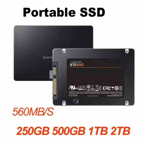 Samsung SSD 870 EVO 2.5″ SATA III  Solid State Drive 2TB 1TB 500GB 250GB Lot