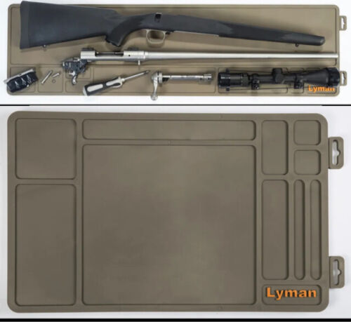 Lyman Essential Gun Mat with Molded storage compartments – Rifle or Handgun Size