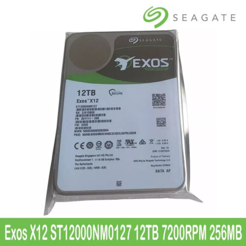 Seagate Exos X12 ST12000NM0127 12TB 7200RPM 256MB 3.5″ SATA III Hard Disk Drive