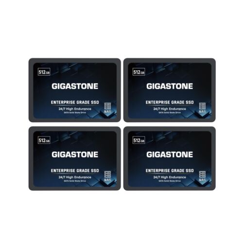 Gigastone Enterprise SSD 512GB NAS SSD Drive Cache (4-Pack) 24/7 Durable TLC …