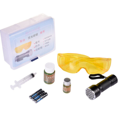 Car Fluids Oil Leak Detection Kit UV Dye Leak Detector Tool Car Fluids & Air