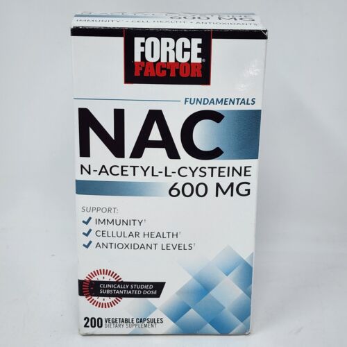 Force Factor N-Acetyl-L-Cysteine (NAC) 600 mg, 200 Capsules