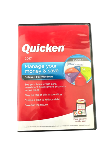 Quicken Deluxe 2017 Manage Your Money and Save For Windows